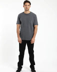 Polera manga corta hombre Bolsillo grafito - Algodón orgánico
