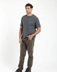Polera manga corta hombre Bote grafito - Algodón orgánico