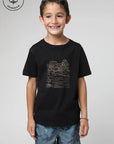 Polera manga corta kids Punta de lobos negro - Algodón orgánico