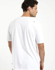 Polera manga corta hombre Foto Océano blanco - Algodón orgánico