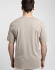 Polera manga corta hombre Plain beige - Algodón orgánico