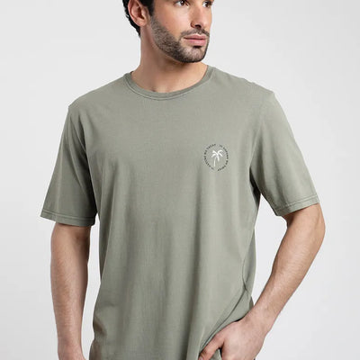 Polera manga corta hombre Nature verde - Algodón orgánico