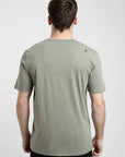 Polera manga corta hombre Plain verde - Algodón orgánico