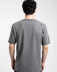 Polera manga corta hombre Plain gris - Algodón orgánico