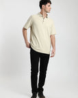 Polera manga corta hombre DT beige - Algodón orgánico slub