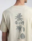 Polera manga corta hombre Palm beige - Algodón orgánico