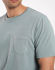Polera manga corta hombre Bolsillo petróleo - Algodón orgánico - Frøens