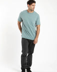 Polera manga corta hombre Bolsillo petróleo - Algodón orgánico - Frøens