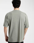 Polera manga corta hombre Oversize verde - Algodón orgánico