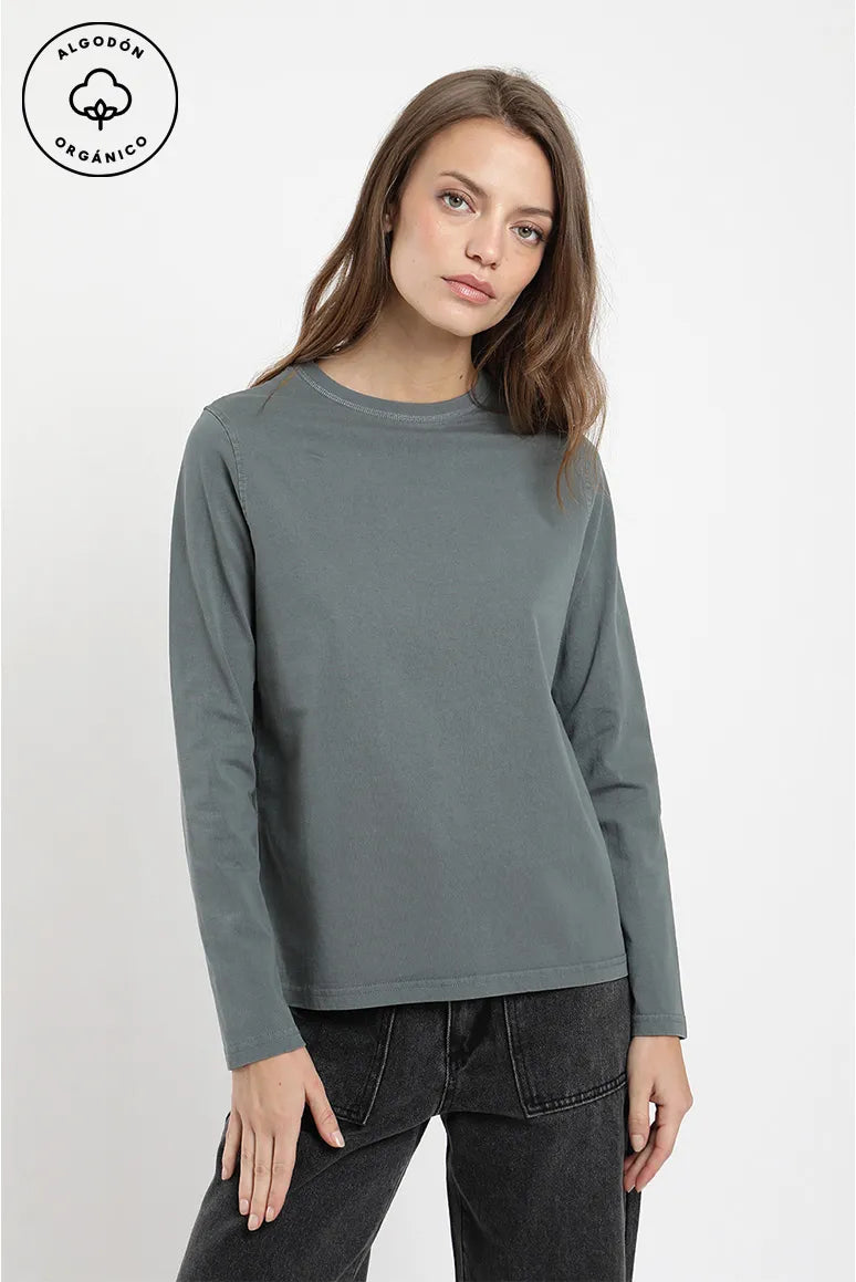 Polera manga larga mujer Nalca piedra - XS