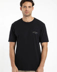 Polera manga corta hombre Pez negro - Algodón orgánico