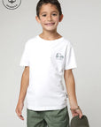 Polera manga corta kids Bungalow blanco - Algodón orgánico