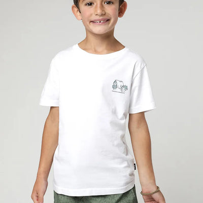 Polera manga corta kids Bungalow blanco - Algodón orgánico