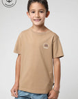 Polera manga corta kids Desierto arena - Algodón orgánico