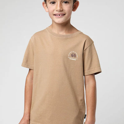 Polera manga corta kids Desierto arena - Algodón orgánico