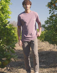 Polera manga corta hombre globe lila