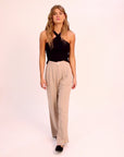 Pantalón mujer Palazzo beige