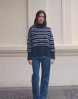 Chaleco mujer Camelia stripes azul
