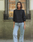 Blusa manga larga Bou negro