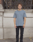 Polera manga corta hombre heavyweight Plain azul