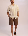 Camisa manga corta Jervis beige