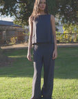 Blusa sin mangas Caulle azul