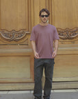 Polera manga corta hombre Plain burdeo