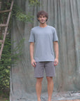 Polera manga corta hombre plain celeste