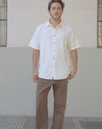 Camisa manga corta Classic blanco - Lino