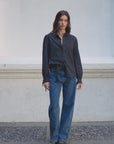 Blusa manga larga Poppy negro