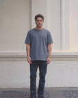 Polera manga corta hombre Plain heavy grafito