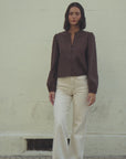 Pantalón mujer jeans Cala crudo