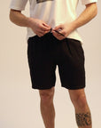 Short hombre Lino negro