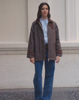 Chaqueta mujer Wax café