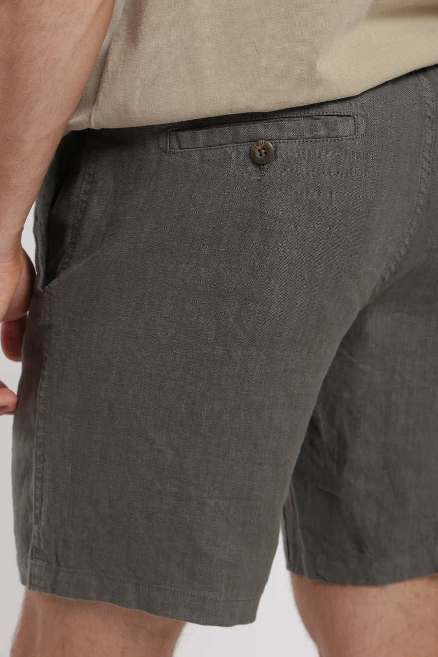 Short hombre lino verde Froens