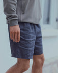 Short hombre lino grafito