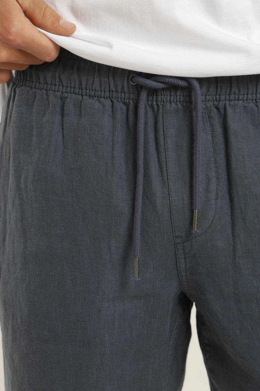Short hombre lino azul Froens