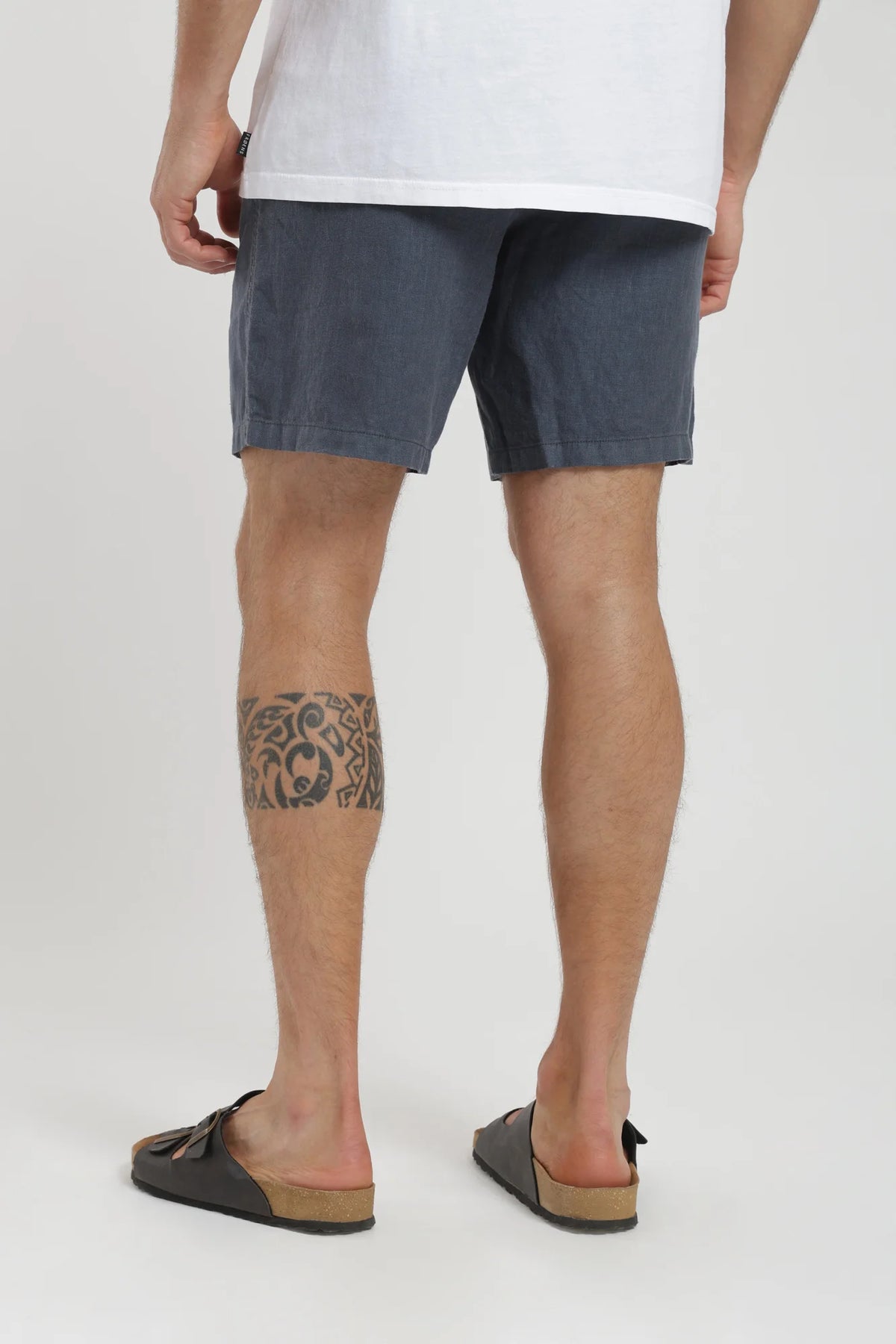 Short hombre lino azul Froens