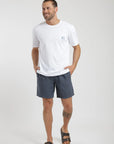 Short hombre lino azul Froens