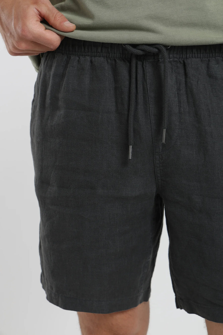 Short hombre lino grafito Froens