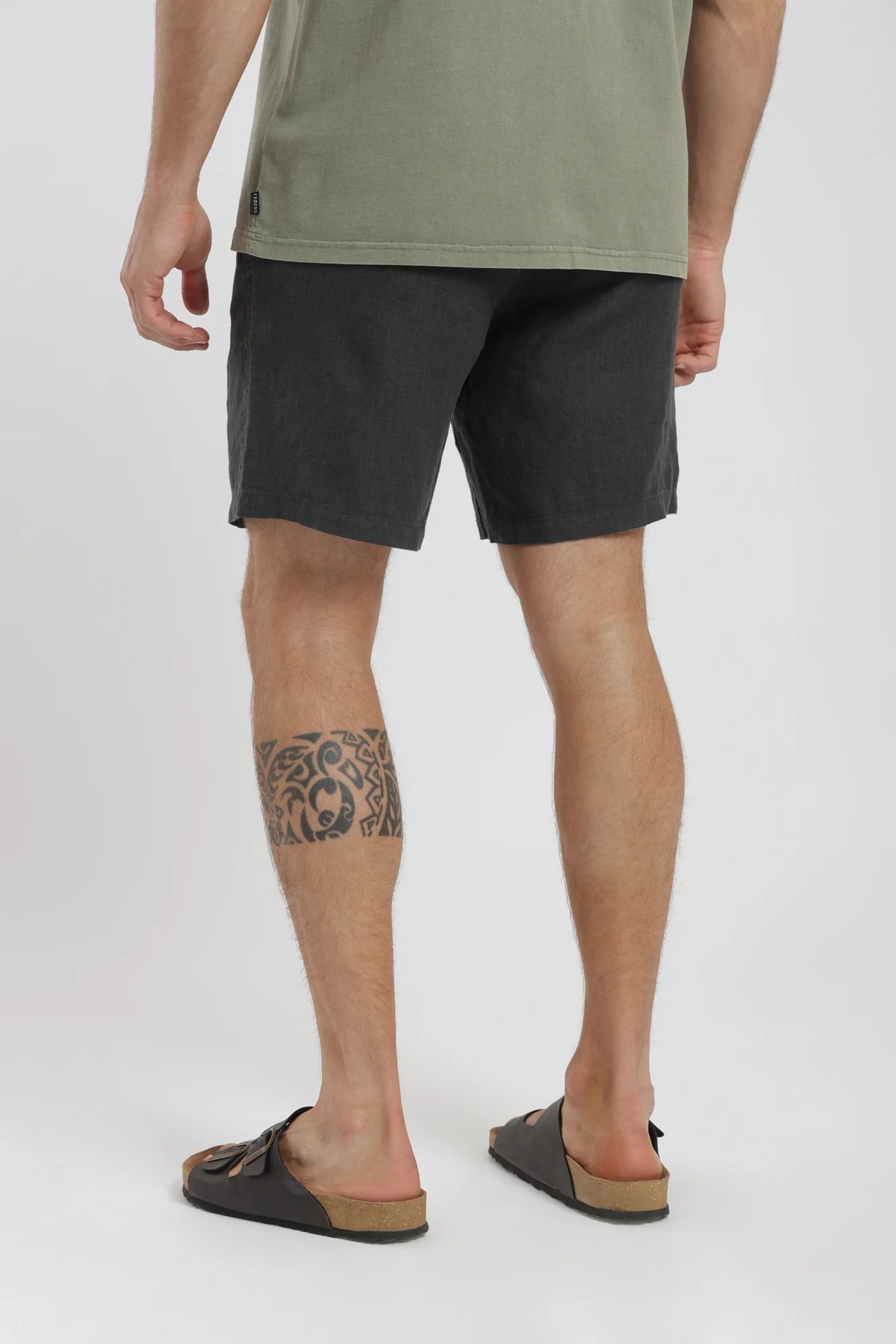 Short hombre lino grafito Froens