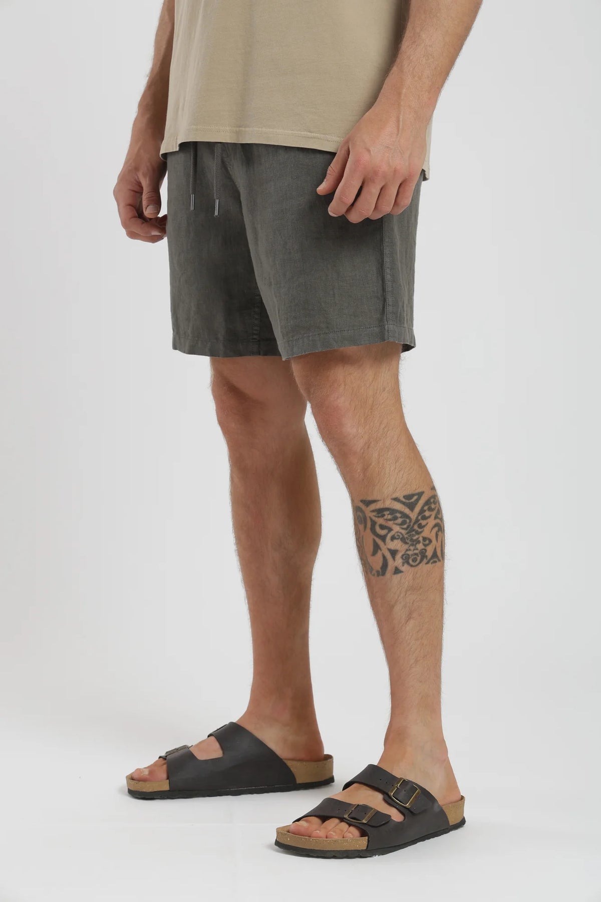 Short hombre lino verde Froens