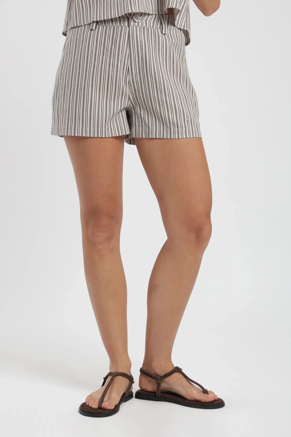 Short mujer aria stripes beige Froens