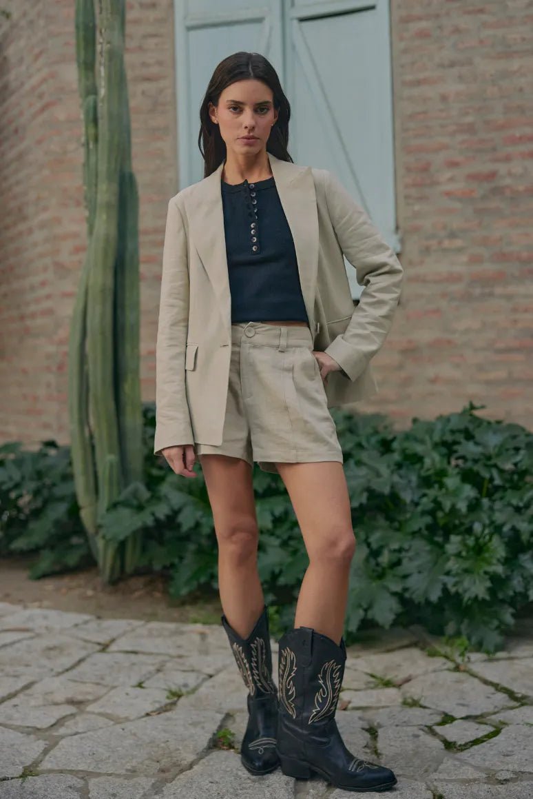 Short mujer bruna beige - Froens
