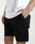 Short hombre Travel negro - Algodón orgánico