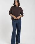 Chaleco mujer Jacinto café - Lana reciclada