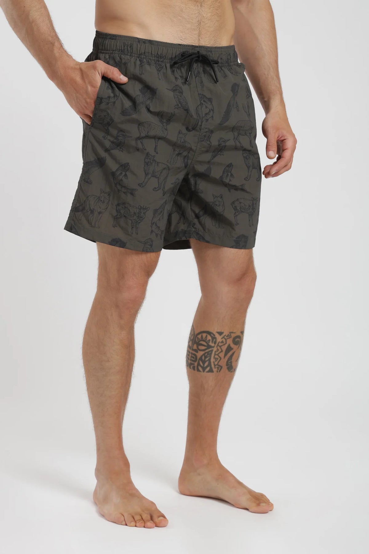 Traje de baño hombre classic fauna verde Froens