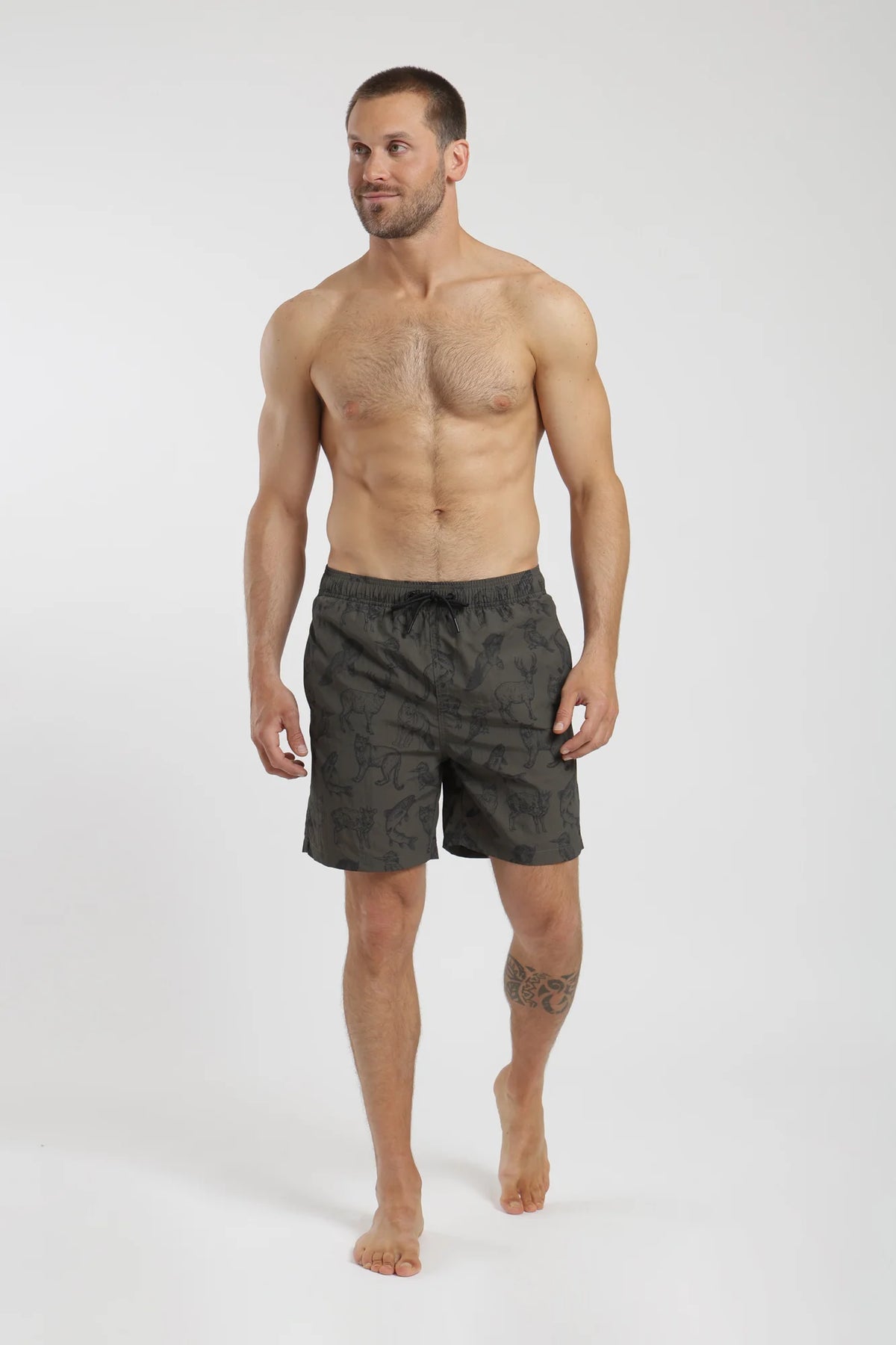 Traje de baño hombre classic fauna verde Froens