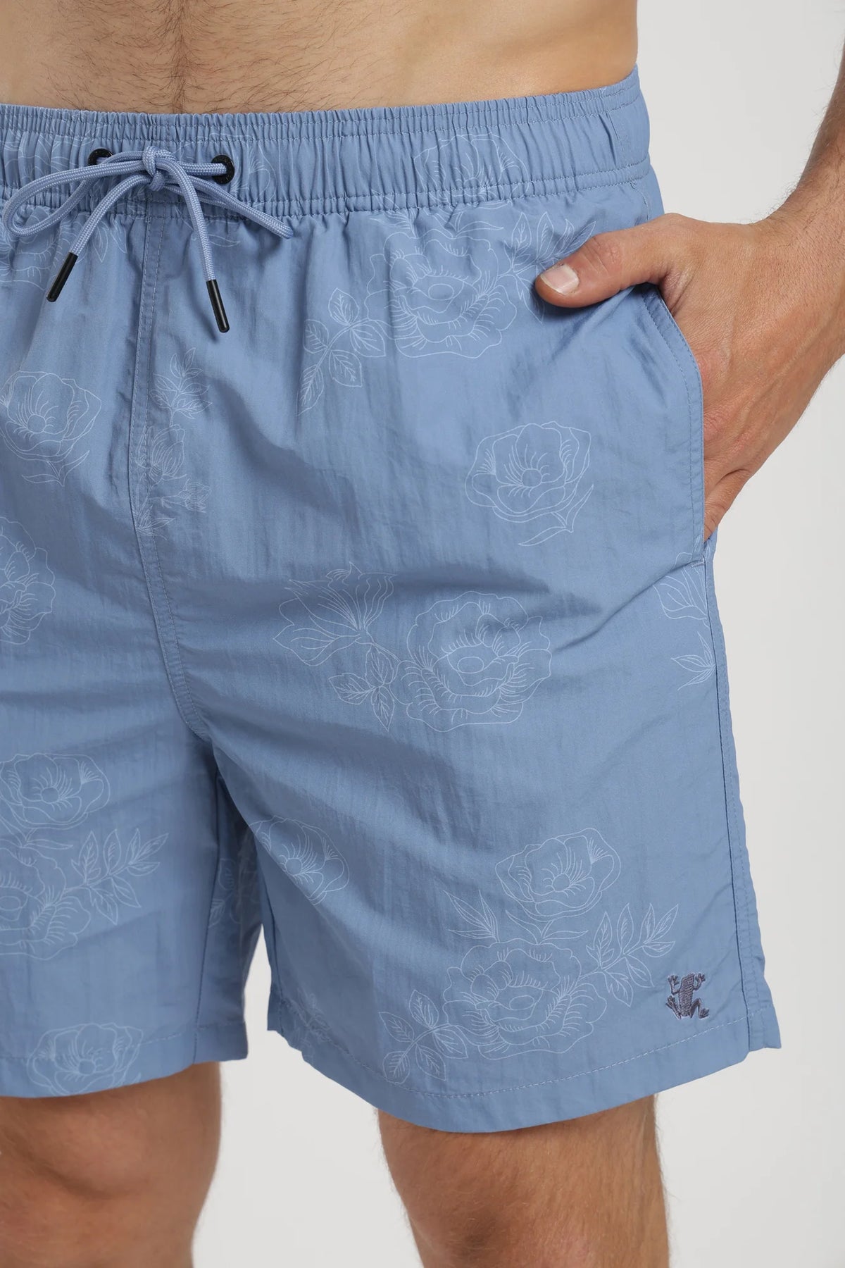 Traje de baño hombre classic roses celeste Froens