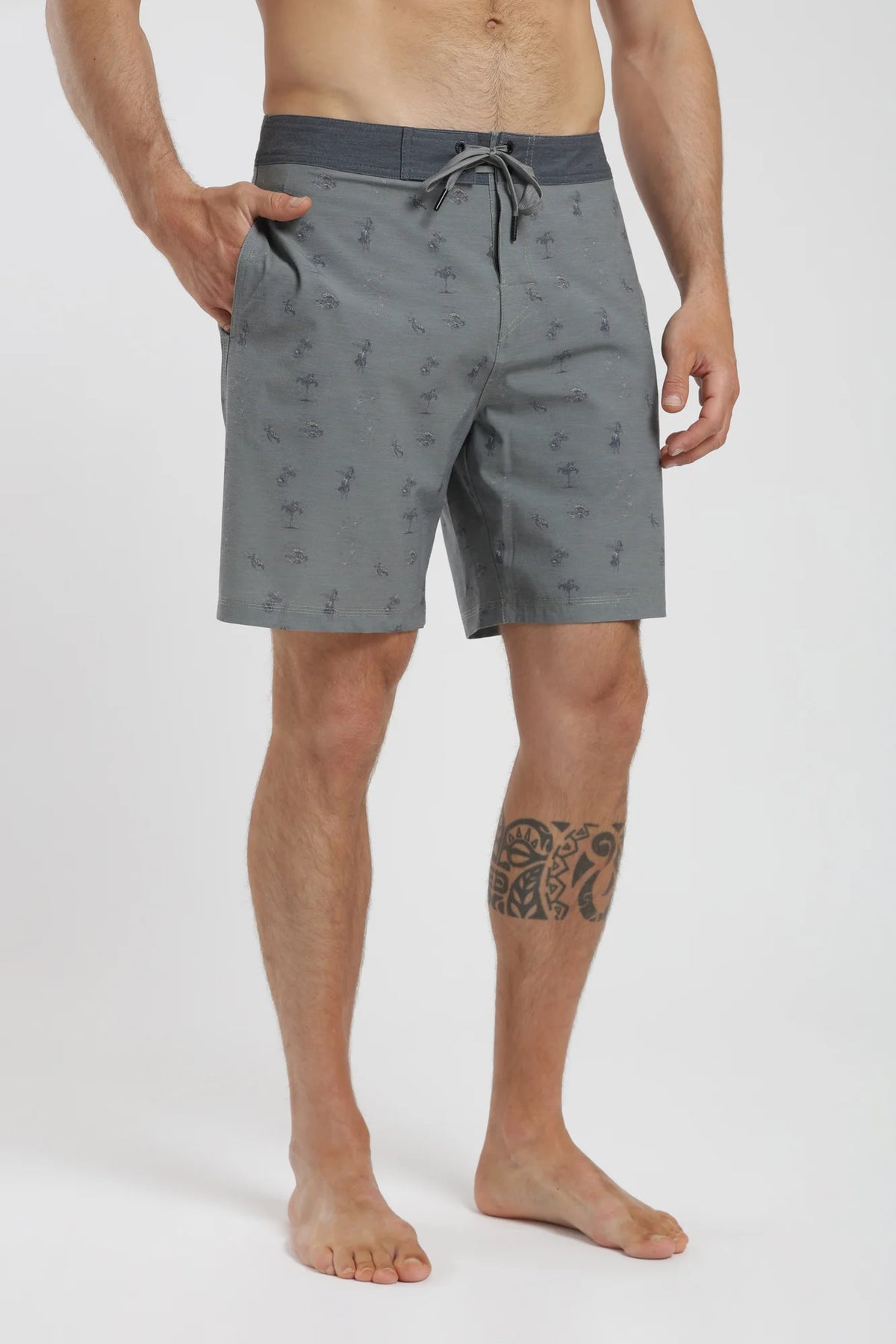Traje de baño hombre surf aloha olivo Froens